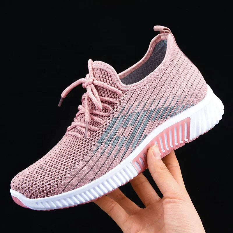 Women air knitted running Breathable slip on mesh sneakers ladies sports shoes sale oem shoes women flat women shoes, Pink/black/gray
Women air knitted running Breathable slip on mesh sneakers ladies sports shoes sale oem shoes women flat women shoes, Pink/black/gray