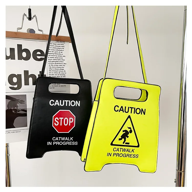 New Fun Notice Package Roadblock Package European And American Fashion Creativity Prohibits Form Messenger Bag, Black,yellow
New Fun Notice Package Roadblock Package European And American Fashion Creativity Prohibits Form Messenger Bag, Black,yellow