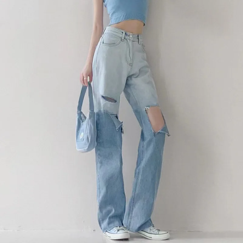 VF1681314-2021 Summer Ladies Denim Jeans Hole Solid Color Wide Leg Pants Trousers Blue Washed Casual Women Jeans
VF1681314-2021 Summer Ladies Denim Jeans Hole Solid Color Wide Leg Pants Trousers Blue Washed Casual Women Jeans
