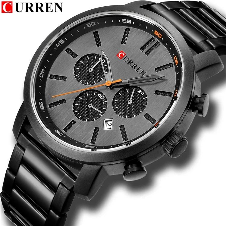 CURREN Casual Quartz Analog Men's Watch Fashion Sport Wristwatch Chronograph Stainless Steel band Male Clock Relogio Masculino
CURREN Casual Quartz Analog Men's Watch Fashion Sport Wristwatch Chronograph Stainless Steel band Male Clock Relogio Masculino