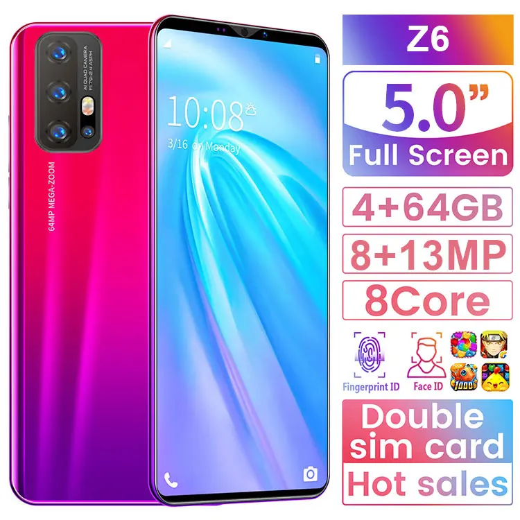shop online phones Z6 smart phone 5.0 Inch low price china mobile smart phone 4+64G
shop online phones Z6 smart phone 5.0 Inch low price china mobile smart phone 4+64G