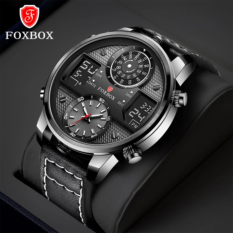 FOXBOX 0013 low price gents digital watch leather band water resistant 2 dials old double display leisure watch design
FOXBOX 0013 low price gents digital watch leather band water resistant 2 dials old double display leisure watch design