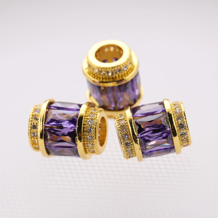 Crystal Micro Pave Amethyst Square Zircon Copper Cylinder Bead Pendant for DIY Necklace Making, Gold/silver/rose gold/gun metal
Crystal Micro Pave Amethyst Square Zircon Copper Cylinder Bead Pendant for DIY Necklace Making, Gold/silver/rose gold/gun metal
