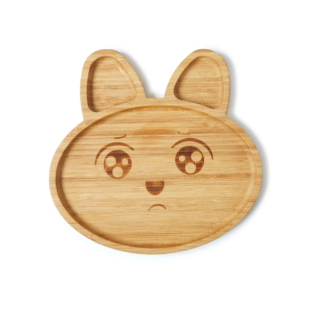 Custom Logo Rabbit Kids Plate Bamboo baby plate set with Handle, Natural color
Custom Logo Rabbit Kids Plate Bamboo baby plate set with Handle, Natural color