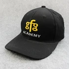 custom flat brim 3d embroidery elastic back black fit baseball stitch cap snapback hat