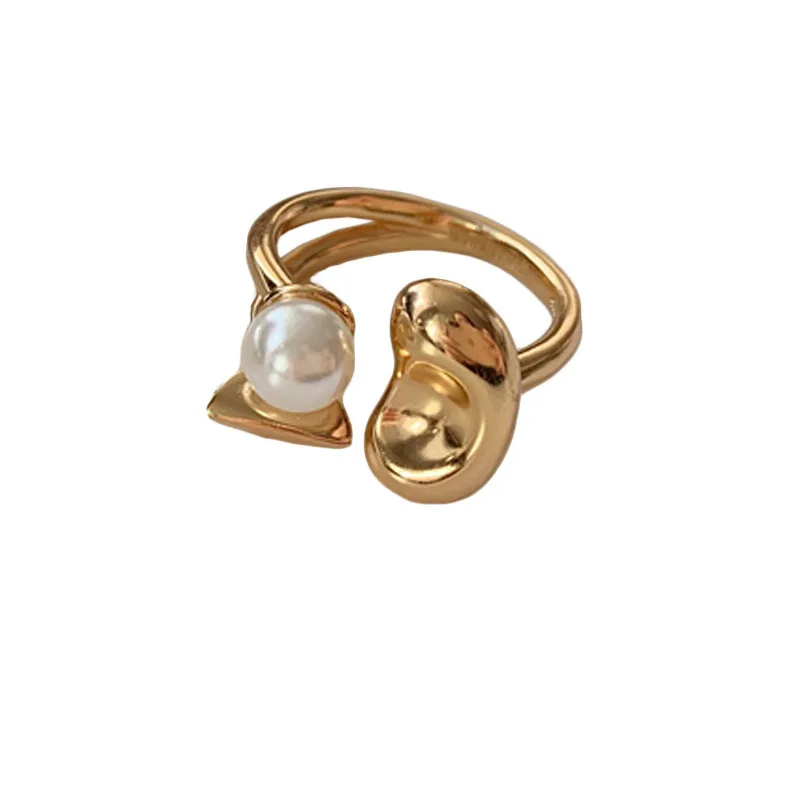 Korean Style Adjustable Pearl Open Rings 18K Gold Plated Irregular Petal Pearl Open Finger Rings
Korean Style Adjustable Pearl Open Rings 18K Gold Plated Irregular Petal Pearl Open Finger Rings