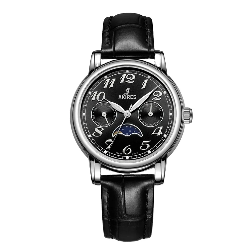 Moon Phase WristWatch Waterproof Stainless Steel Sapphire Glass High Quality Fashion Sport Quartz Watches for Men
Moon Phase WristWatch Waterproof Stainless Steel Sapphire Glass High Quality Fashion Sport Quartz Watches for Men