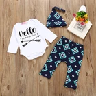 Hello I'm new here Wholesale Solid Color Autumn Cotton Baby Boys Girls Romper baby sets clothes clothing