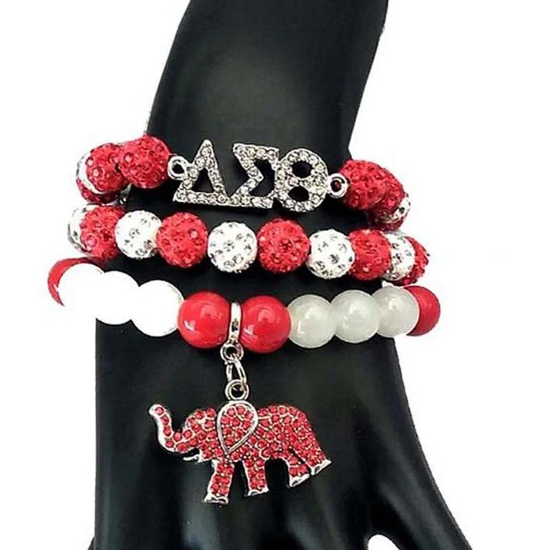 DIY charm stretch Red Elephant Delta Sorority Fraternity multi layer bracelet Set Jewelry accessories, Gold
DIY charm stretch Red Elephant Delta Sorority Fraternity multi layer bracelet Set Jewelry accessories, Gold