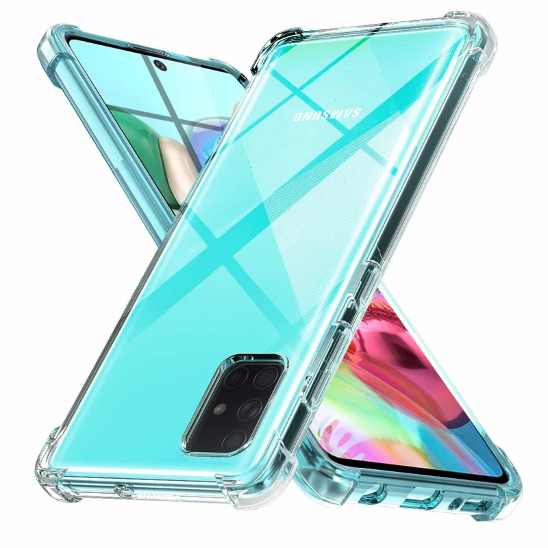 

Silicone soft Transparent shockproof phone cover case For samsung Galaxy A82 A03S A72 A52 A02S A42 A21S A31 A41 A71 A51 A20e F52