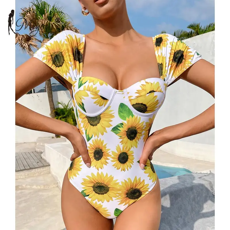 Miyouj 2021 Sexy one piece swimsuit women sunflower swimwear short sleeves monokini push up swimwear with underwire, Customized colors
Miyouj 2021 Sexy one piece swimsuit women sunflower swimwear short sleeves monokini push up swimwear with underwire, Customized colors