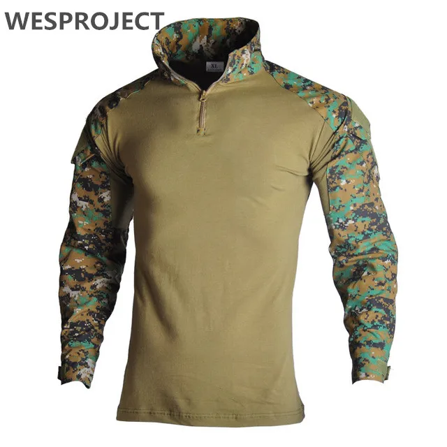 

US Army Tactical Military Uniform Airsoft Camouflage Combat-Proven Shirts Rapid Assault Long Sleeve Shirt Battle Strike, 11 colors