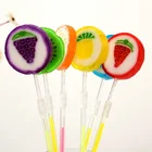 hot selling Halal Glow Light Fruit Flavor Hard Candy round Lollipop Candy
