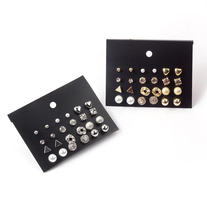 Version Of Hot Selling Pearl Zircon Card Earring Sets For Women Jewelry 12 Pairs Of Metal Geometric Earrings Set Women, Picture shows
Version Of Hot Selling Pearl Zircon Card Earring Sets For Women Jewelry 12 Pairs Of Metal Geometric Earrings Set Women, Picture shows