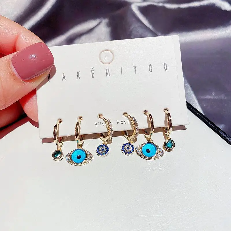 20102713 Blue crystal eyes drop earrings set gold plated crystal hoop earrings set for women
20102713 Blue crystal eyes drop earrings set gold plated crystal hoop earrings set for women