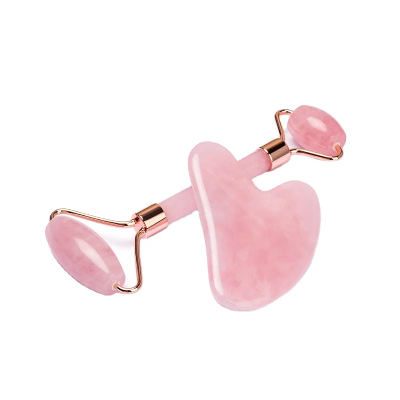 Custom Logo natural Rose Quartz jade face roller gua sha tool flawless contour facial roller, Pink
Custom Logo natural Rose Quartz jade face roller gua sha tool flawless contour facial roller, Pink
