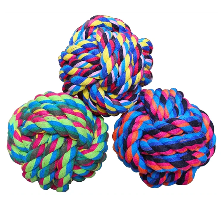 Environmentally Teeth Cleaning Tough Durable Interactive Eco Friendly Cotton Rope Toy Dog Chew Ball for Toy, Red, green, blue, pink, yellow, etc.
Environmentally Teeth Cleaning Tough Durable Interactive Eco Friendly Cotton Rope Toy Dog Chew Ball for Toy, Red, green, blue, pink, yellow, etc.