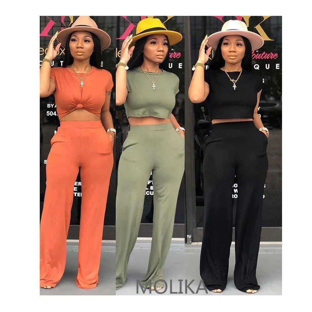 New arrivals summer set solid color short sleeve two piece pants set matching set women's clothes 2021 sexy casual, 6 colors
New arrivals summer set solid color short sleeve two piece pants set matching set women's clothes 2021 sexy casual, 6 colors