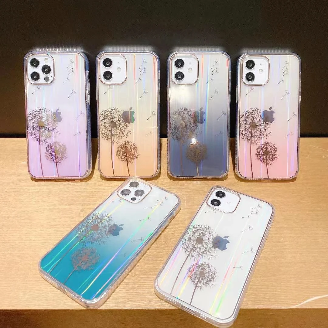 Suitable for iphone12 mobile phone shell electroplating aurora shell dandelion protective cover, Multi colors
Suitable for iphone12 mobile phone shell electroplating aurora shell dandelion protective cover, Multi colors