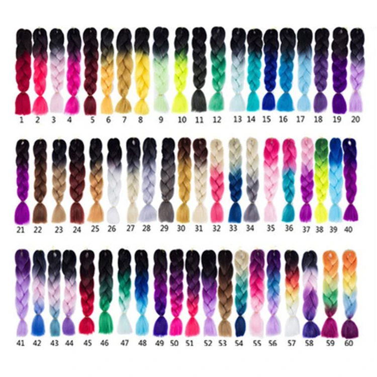 Funtoninght high quality synthetic hair colorful synthetic fiber hair extension jumbo ombre braids hair for black women, Pic showed
Funtoninght high quality synthetic hair colorful synthetic fiber hair extension jumbo ombre braids hair for black women, Pic showed