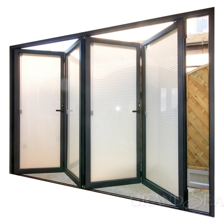 Residential used sliding patio blinds aluminium bifold door for house