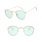 Printing Logo Custom Fashion Candy Color Lenses Metal Sunglasses