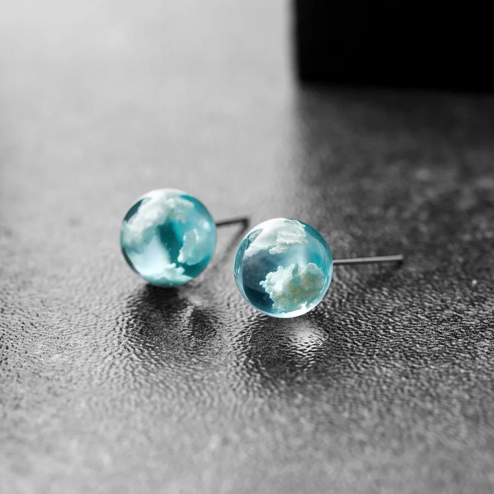 OUYE women resin earrings fashion earing blue wholesale acrylic jewelry set resin blue sky summer cloud earrings, Golden/silver
OUYE women resin earrings fashion earing blue wholesale acrylic jewelry set resin blue sky summer cloud earrings, Golden/silver