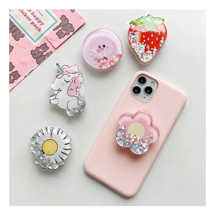 Factory Wholesale Custom Logo Quicksand Collapsible Finger Ring Mobile Phone Holder Stand Folding Cell up Phone Holder, 5 colors
Factory Wholesale Custom Logo Quicksand Collapsible Finger Ring Mobile Phone Holder Stand Folding Cell up Phone Holder, 5 colors