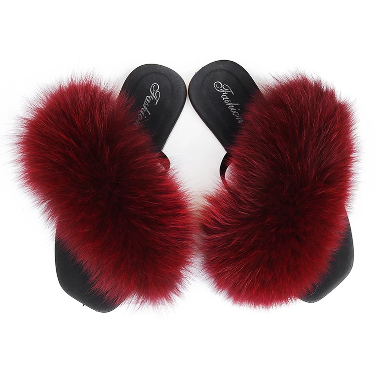 New European and American Fashion Real Fox Fur Slippers Women Trendy Beach Sandals Fur Flip Flops, Pink,plum,orange,red,brown,green
New European and American Fashion Real Fox Fur Slippers Women Trendy Beach Sandals Fur Flip Flops, Pink,plum,orange,red,brown,green