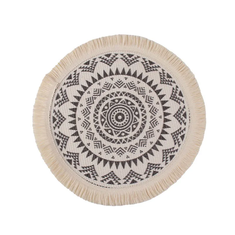 Custom home kitchen decoration woven fabric round dinning Bohemian coaster table mat, As pictured
Custom home kitchen decoration woven fabric round dinning Bohemian coaster table mat, As pictured
