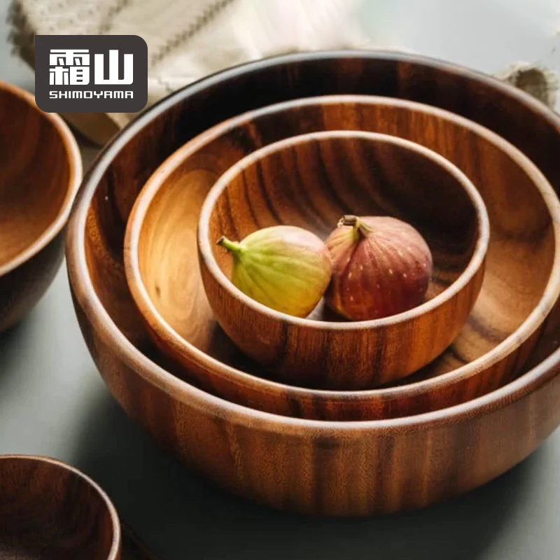 SHIMOYAMA Wholesale Decorative Vintage Kitchen Acacia Wood Salad Bowl for Fruit/Salad/Mixing, Natural wood color
SHIMOYAMA Wholesale Decorative Vintage Kitchen Acacia Wood Salad Bowl for Fruit/Salad/Mixing, Natural wood color