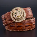 Men's personalized luxury leather belt tiger buckle designers belts for head layer cowhide