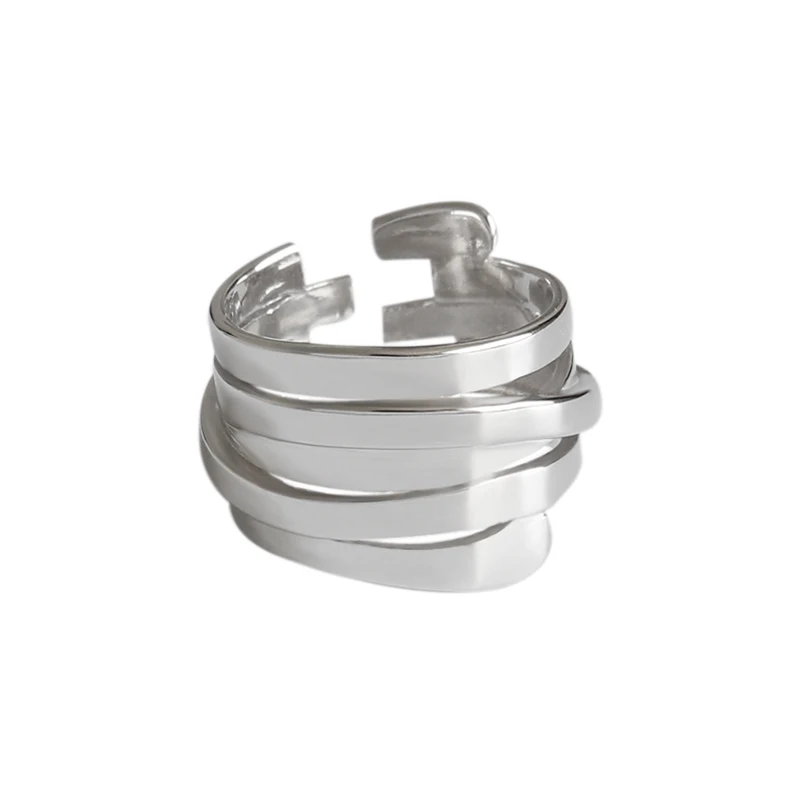 ENSHIR Multi Layer Irregular Twine Intertwined Wide Band Geometric Statement Rings For Women Girls, Silver
ENSHIR Multi Layer Irregular Twine Intertwined Wide Band Geometric Statement Rings For Women Girls, Silver
