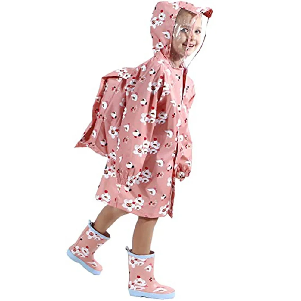 Kid's Raincoat Rain Jacket Cartoon Lightweight Rainwear with School Bag Cover Toddler Rain Ponchos for Boy for Girl, Customized color
Kid's Raincoat Rain Jacket Cartoon Lightweight Rainwear with School Bag Cover Toddler Rain Ponchos for Boy for Girl, Customized color