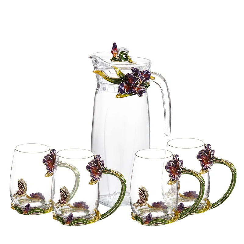 Coffee cup European Style Luxury Flower 1 Kettle 4 Cups Set Taza de te de cafe Glass Teacup and Teapot Set, Clear
Coffee cup European Style Luxury Flower 1 Kettle 4 Cups Set Taza de te de cafe Glass Teacup and Teapot Set, Clear