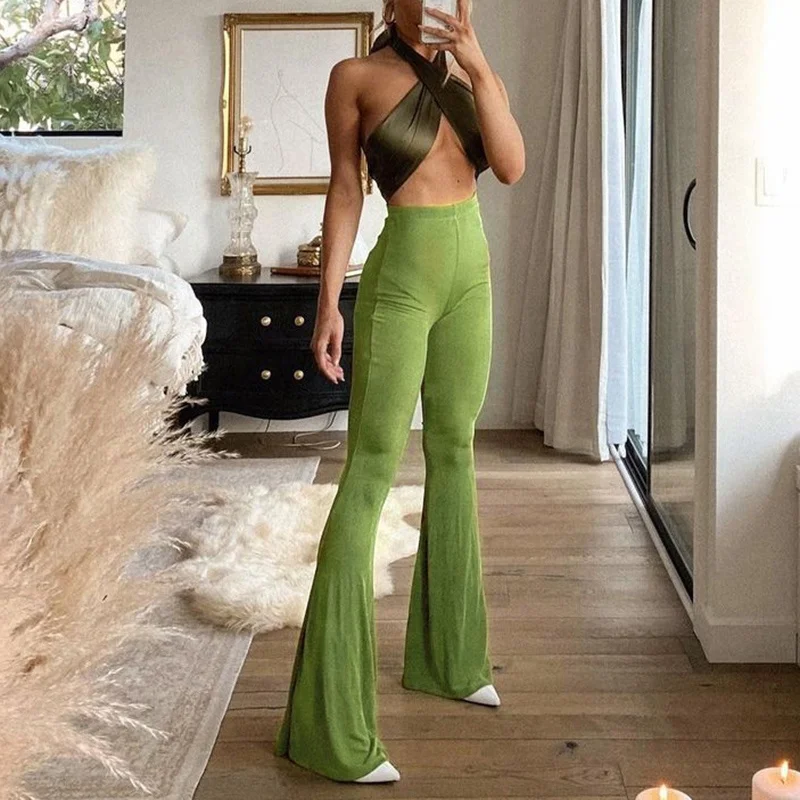 New Arrivals 2021 Fashion Casual Long Trousers Ladies Solid Green Elastic Waist Bodycon Jogger Flare Pants Women Sweat Pants
New Arrivals 2021 Fashion Casual Long Trousers Ladies Solid Green Elastic Waist Bodycon Jogger Flare Pants Women Sweat Pants