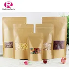 HD Window Kraft Paper Self-reliance ZiplockTea Food Bag packaging Nut Chinese Date Standup Pouch