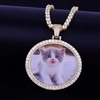 Round Photo Custom Necklace&Pendant Medallions copper tennis chain Cubic Zircon Picture necklace Men's hop Jewelry Gift, Gold,silver,black
Round Photo Custom Necklace&Pendant Medallions copper tennis chain Cubic Zircon Picture necklace Men's hop Jewelry Gift, Gold,silver,black
