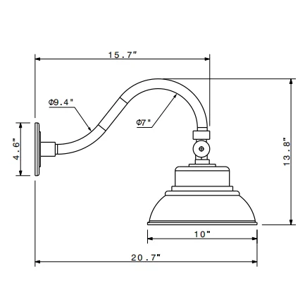 Made In China Dark Oil Rubbed Bronze IP65 Rated LED Outdoor Lighting Fixture LED 24W 4000K Wall Mounted lamp