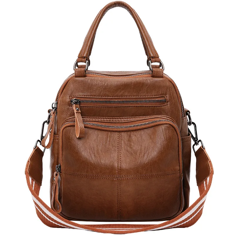 PU backpack female multi-functional fashion 100 matching leather backpack cross-carry retro shoulder dual-use bag
PU backpack female multi-functional fashion 100 matching leather backpack cross-carry retro shoulder dual-use bag