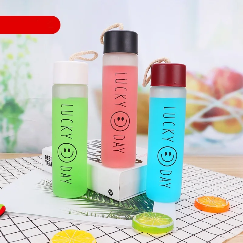 new fashion 12oz custom logo cute smile pattern travel sport tea juice clear glass water bottle with rope and lid
new fashion 12oz custom logo cute smile pattern travel sport tea juice clear glass water bottle with rope and lid