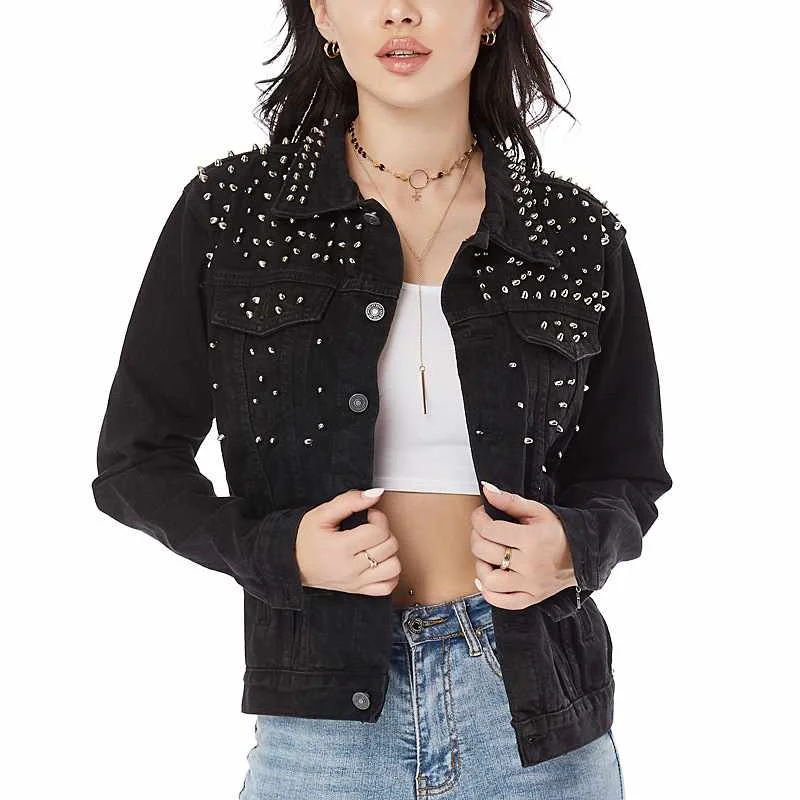 New arrival black denim jacket wholesale washed custom rivet blue denim jeans jackets, Panton
New arrival black denim jacket wholesale washed custom rivet blue denim jeans jackets, Panton