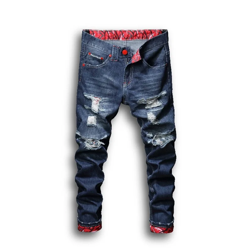Men's Jean Fabrics Denim Pants Ripped Slim Fit Jeans
Men's Jean Fabrics Denim Pants Ripped Slim Fit Jeans