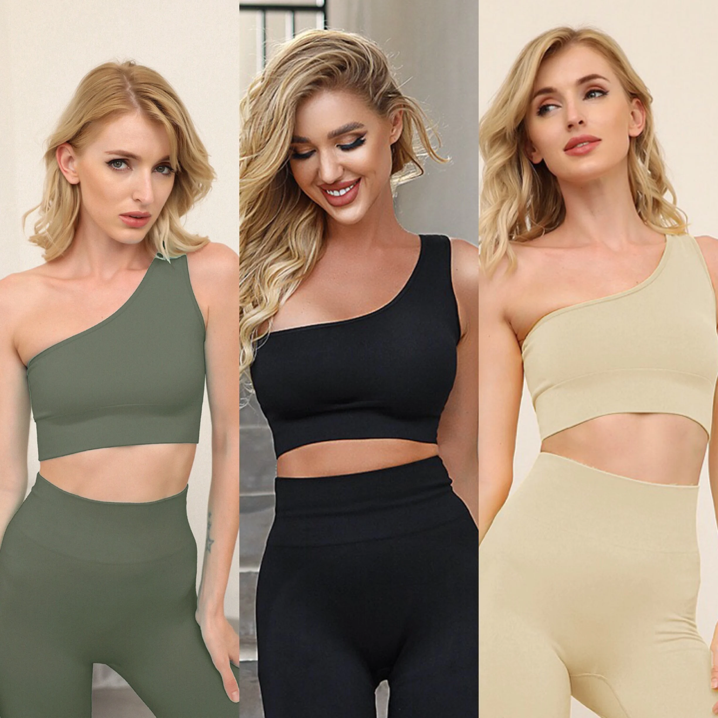 BBZC2747 Sports trendy casual women sportswear one shoulder sexy bra fitness clothing set seamless yoga set, Flare,gray,brown
BBZC2747 Sports trendy casual women sportswear one shoulder sexy bra fitness clothing set seamless yoga set, Flare,gray,brown