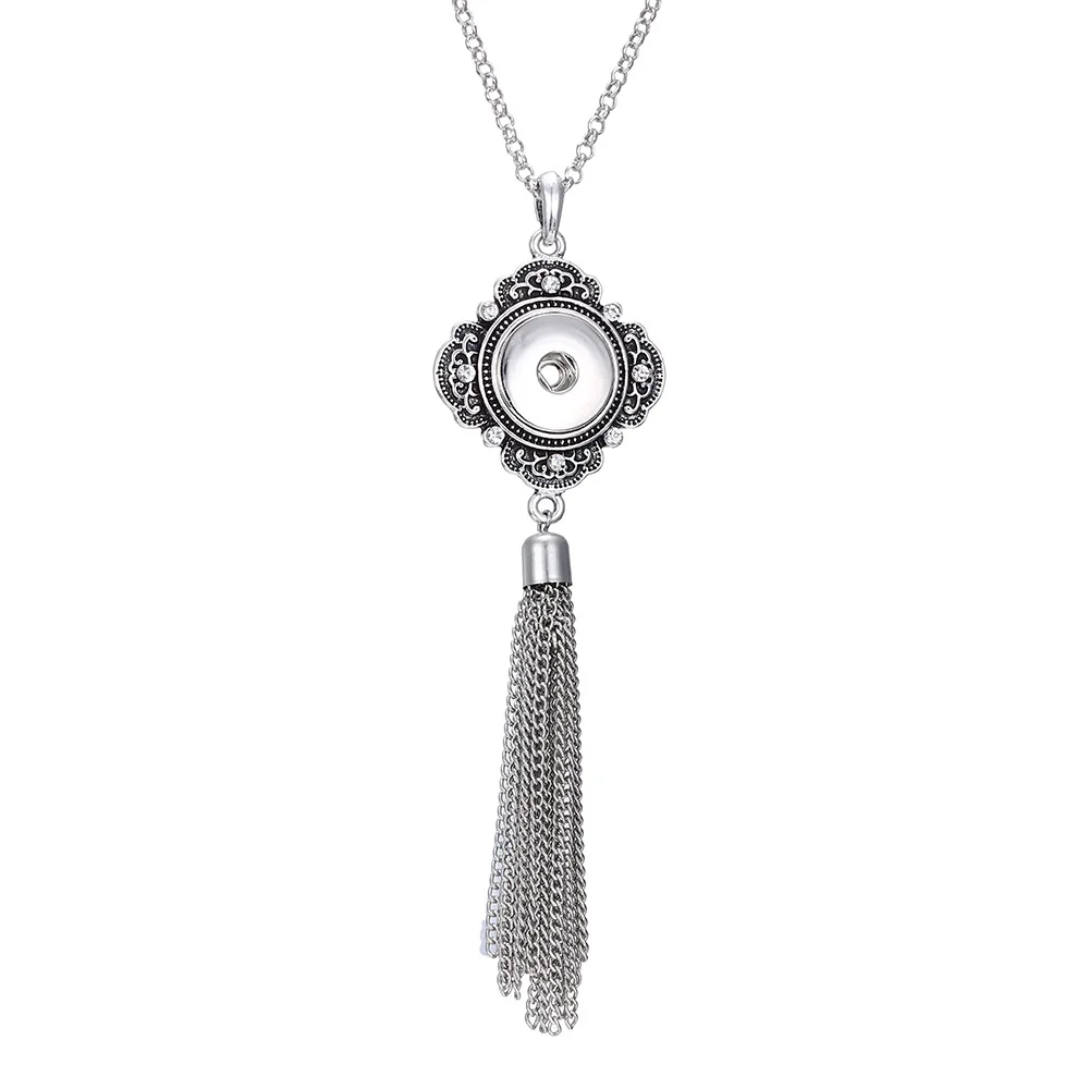 Rhinestone Round 18mm snap button Chain Tassels pendant Necklace for women Fashion Long Chain Sweater Jewelry ACC
Rhinestone Round 18mm snap button Chain Tassels pendant Necklace for women Fashion Long Chain Sweater Jewelry ACC