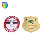 Wholesale Promotional OEM 3D Custom Logo Challenge Metal Gold Silver Blank Souvenir Cheap India religious badge
