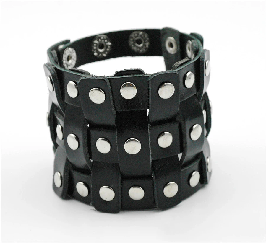 Fast Delivery 2021 New Rock Punk Leather Bracelet Male Black Button Hand Woven Bracelet Jewelry For Men Gift Wholesale
Fast Delivery 2021 New Rock Punk Leather Bracelet Male Black Button Hand Woven Bracelet Jewelry For Men Gift Wholesale