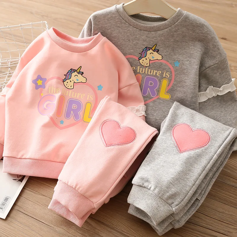 children's clothing 2021 spring and autumn new girls' suit cartoon casual sweater trousers two-piece suit, Pink,gray
children's clothing 2021 spring and autumn new girls' suit cartoon casual sweater trousers two-piece suit, Pink,gray
