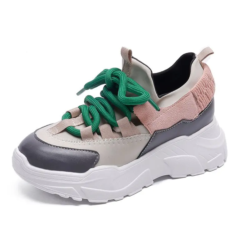 Wholesale Best Selling Women Casual Shoes Black Beige Lace Up Cheap Women Platform Sneakers, As shown in figure
Wholesale Best Selling Women Casual Shoes Black Beige Lace Up Cheap Women Platform Sneakers, As shown in figure