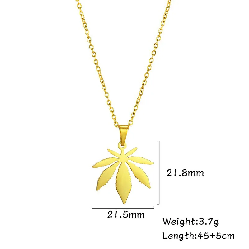 Stainless Steel Trendy Maple Leaf Pendant Necklace Maple Leaf Choker Pendant Necklace Engagement Jewelry, Silver/gold
Stainless Steel Trendy Maple Leaf Pendant Necklace Maple Leaf Choker Pendant Necklace Engagement Jewelry, Silver/gold